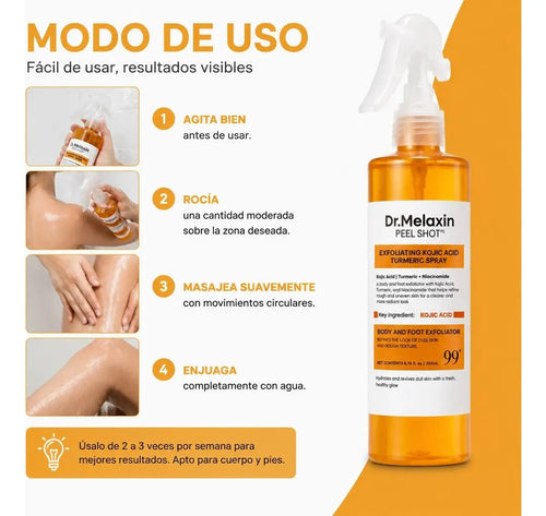 Dr. Melaxin Exfoliante Corporal de Ácido Kójico y Cúrcuma