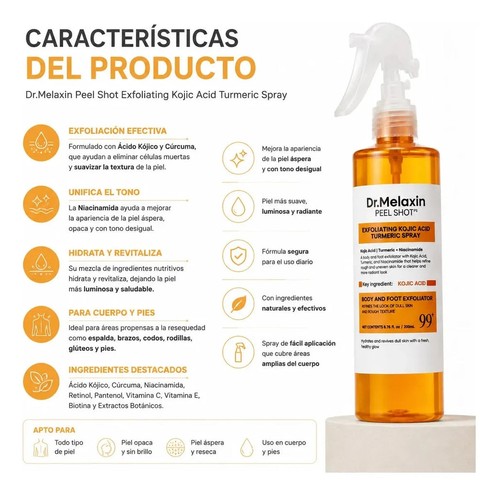 Dr. Melaxin Exfoliante Corporal de Ácido Kójico y Cúrcuma
