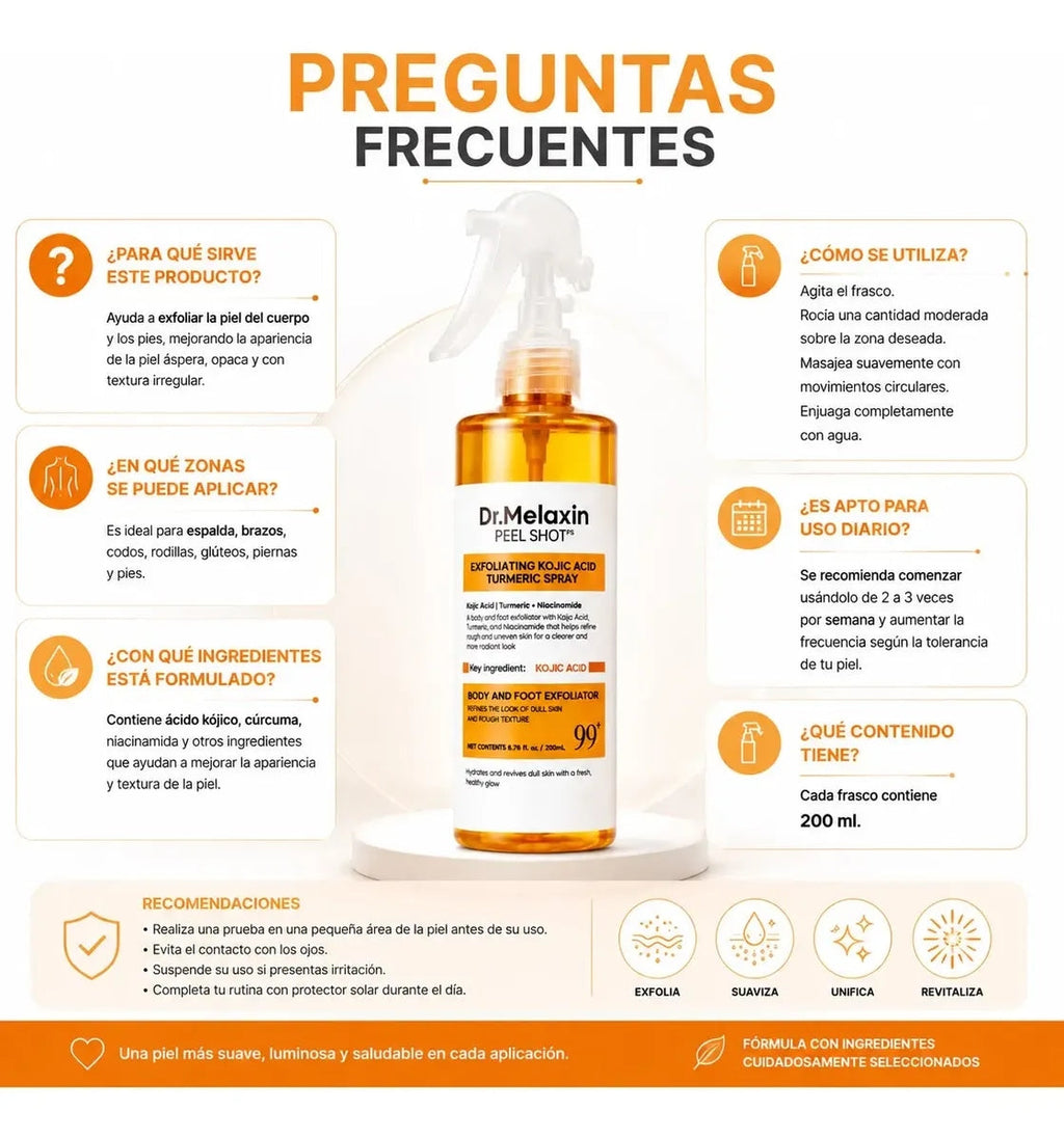 Dr. Melaxin Exfoliante Corporal de Ácido Kójico y Cúrcuma
